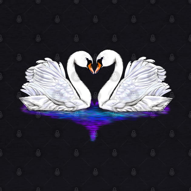 The Best Valentine’s Day Gift ideas 2022, Swan couple - beautiful white swans facing each other to form a heart shape by Artonmytee